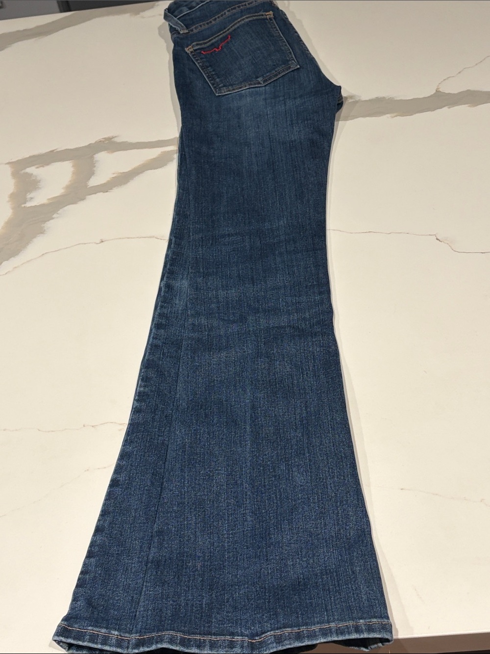 Chloe Dark Blue Wide-Leg Flared Jeans